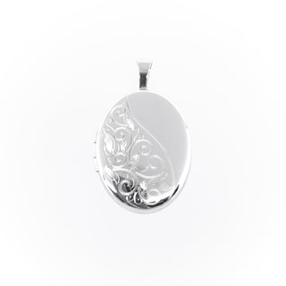 Medallón ovalado de plata de ley