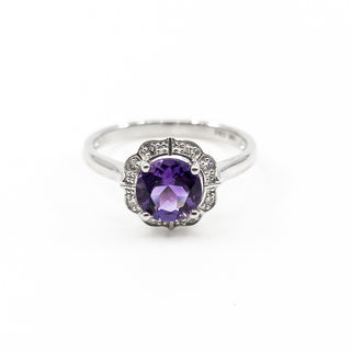 Amethyst & Diamond Ring