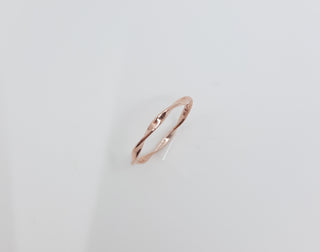 10K Rose Gold Twisty Patterned Ring, size 6.5