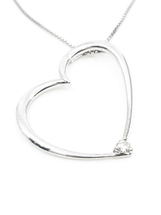Collar de plata de ley con diamantes canadienses de 0,08 quilates, 18"