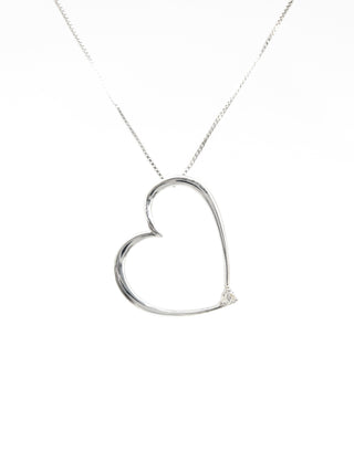 Collar de plata de ley con diamantes canadienses de 0,08 quilates, 18"