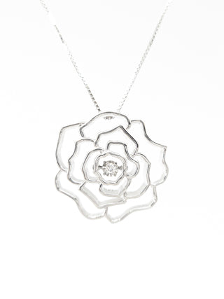 Collar de diamantes canadienses de plata esterlina