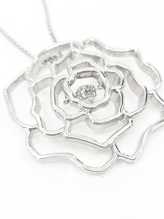 Collar de plata de ley con diamantes canadienses de 0,04 quilates, 18"