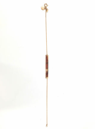 Brazalete de identificación grabable en oro rosa de 10 quilates - 7 pulgadas
