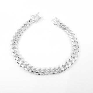 925 Sterling Silver Miami Cuban Rhodium Plated Bracelet - 8 Inches