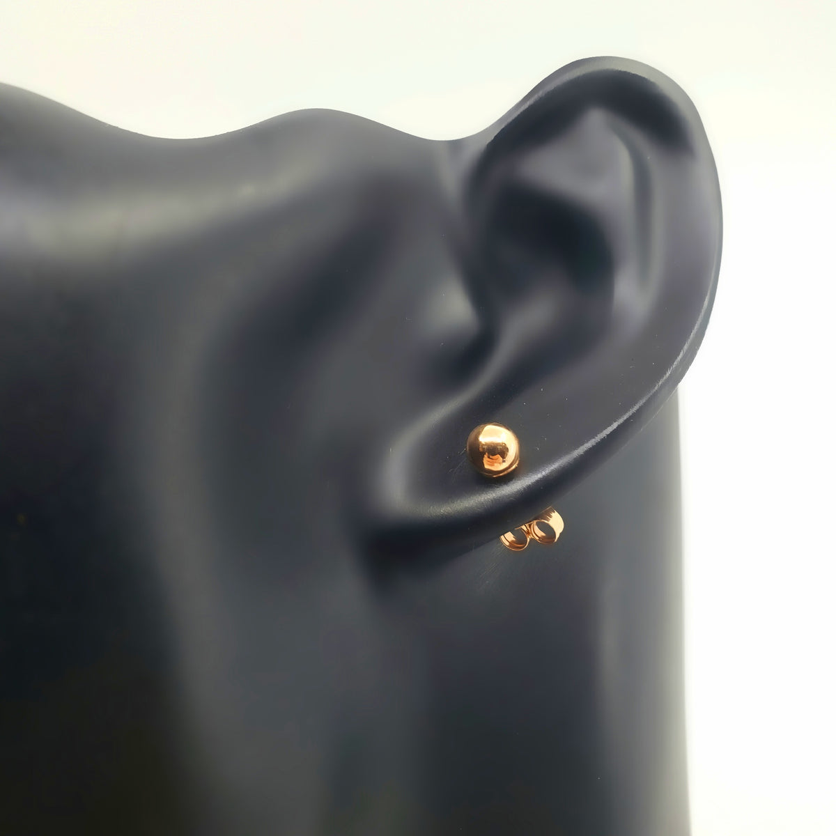14K Rose Gold Ball Earrings - 5mm