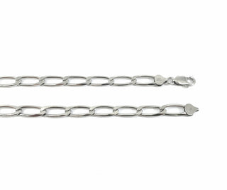 Cadena de clip de papel con corte de diamante de seis lados chapada en platino de 8,30 mm de plata de ley 925 - 24 pulgadas 