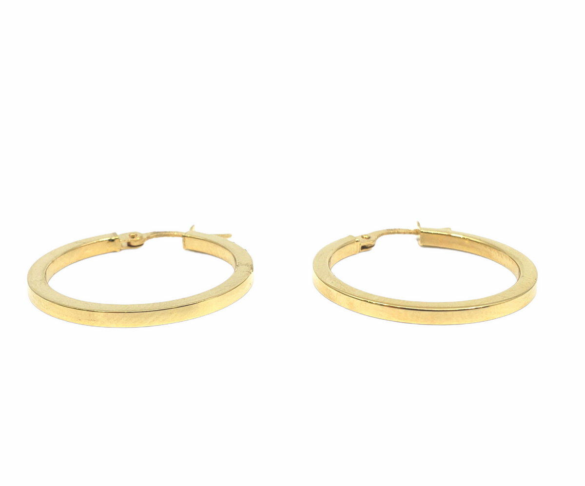 10K Yellow Gold 1.90mm Hoops - 24mm