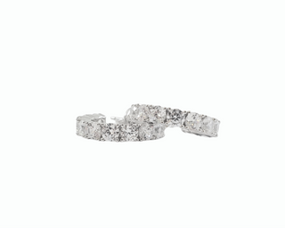 Pendientes de medio aro con circonita cúbica de 3,5 mm de plata de ley 925 - 18 mm