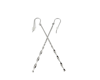Pendientes de Plata de Ley 63mm
