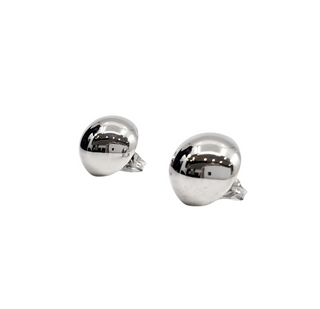 Pendientes tipo bola de plata de ley de 12,5 mm