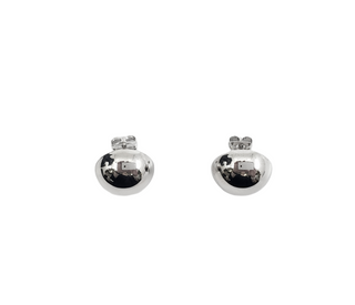 Pendientes tipo bola de plata de ley de 12,5 mm