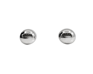 Pendientes tipo bola de plata de ley de 12,5 mm