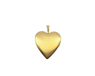 Gold Plated on 925 Sterling Silver Heart Shaped Locket with Filigree Design - 21mm x 20mm