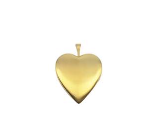 Relicario en forma de corazón de plata de ley 925 chapado en oro con diseño de corazones grabados - 21 mm x 20 mm
