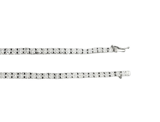 Collar de tenis de plata de ley con circonita cúbica, 16"