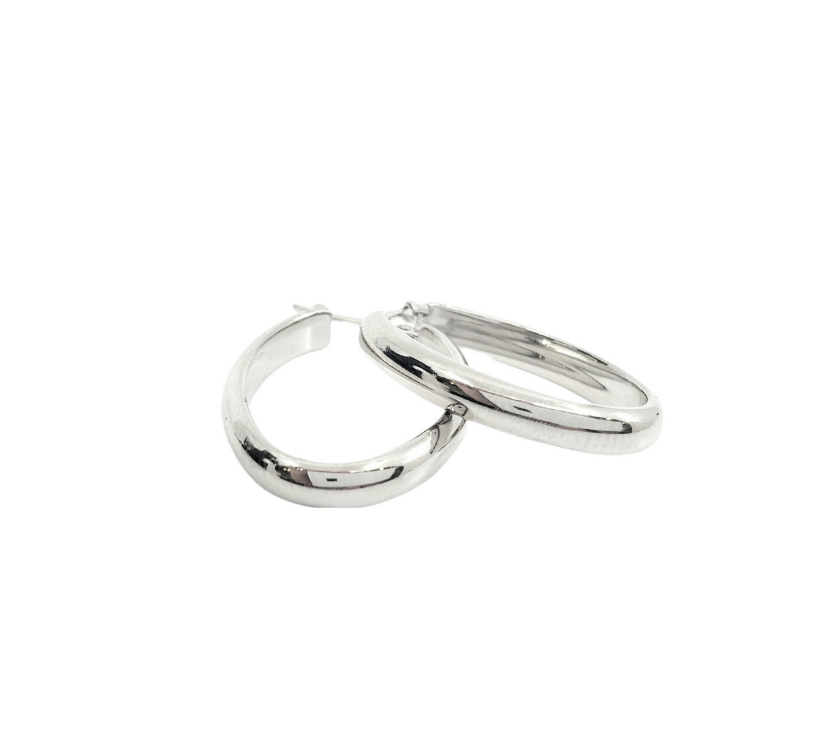 Sterling Silver Hoop Earrings 24mm