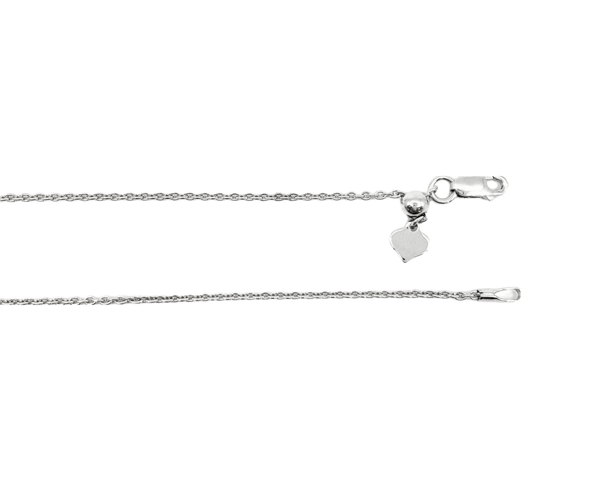 Adjustable Sterling Silver Rolo Chain 16&quot; - 24&quot;