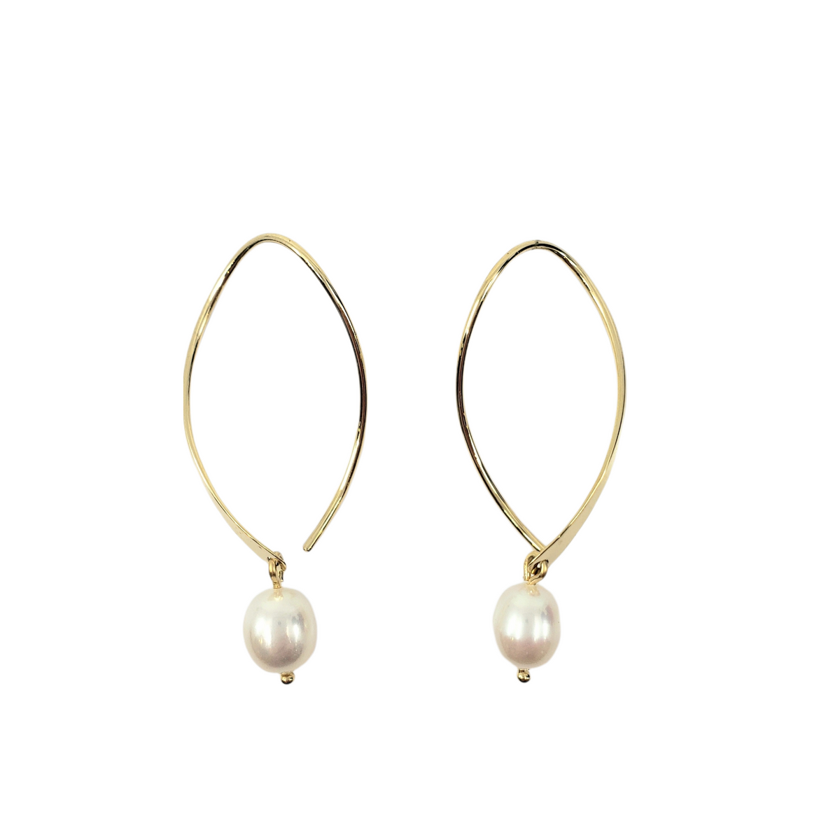 14K Yellow Fresh Water Pearl 7-8mm Earrings