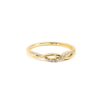 10K Yellow Gold Diamond 0.10cttw Ring