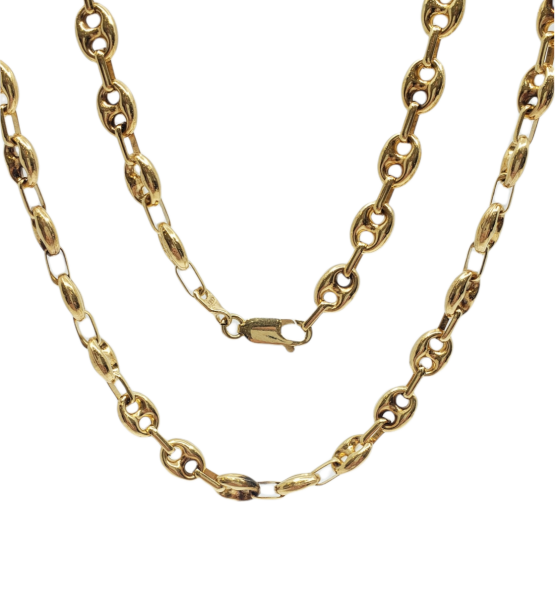 10K Yellow Gold 6.1mm Gucci Style Chain with Lobster Clasp - 20 Inches