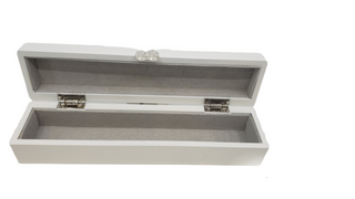 White and Silver Baptism Certificate Holder
