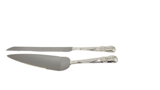 Servidor para pasteles plateado de 2 piezas WJ1CS