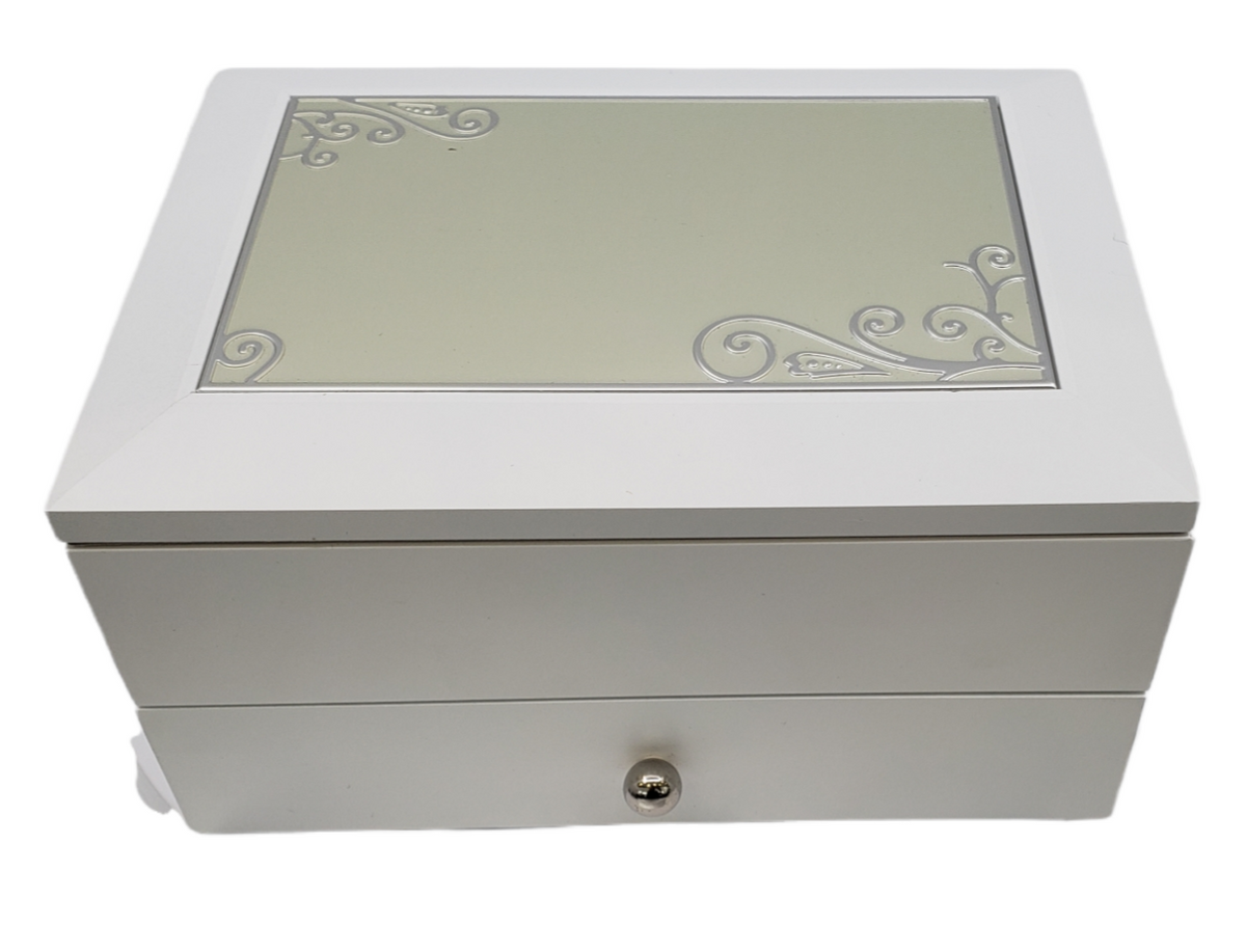 Jewellery Box with Drawer and Mirror