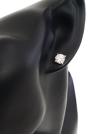 Aretes de oro blanco de 14 quilates con diamantes cultivados en laboratorio de 2,03 quilates