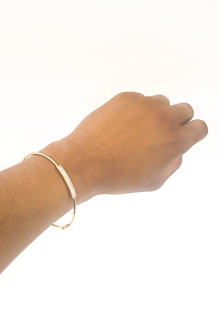 Brazalete de diamantes de 0,45 quilates en oro amarillo de 14 quilates