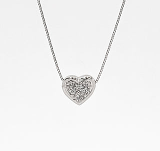 10K White Gold 0.05cttw Diamond Pendant