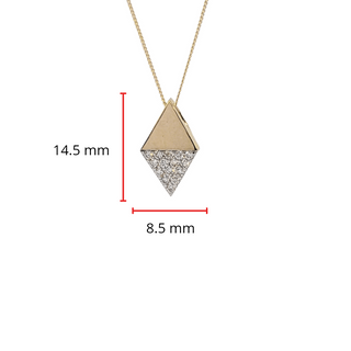 Colgante de diamantes de 0,15 quilates en oro amarillo de 10 quilates, 18"