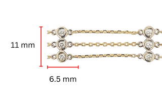 Brazalete de diamantes de 0,45 quilates en oro amarillo de 14 quilates