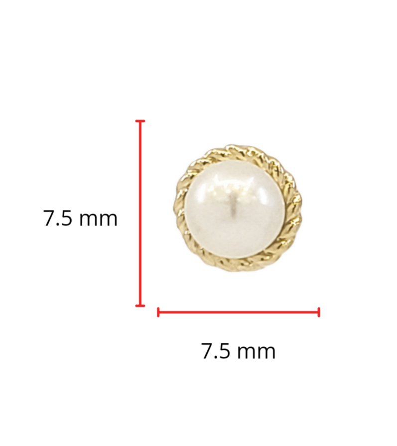 10K Yellow Gold 6mm Cultured Pearl Stud Earrings