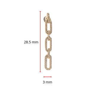 Aretes colgantes de diamantes de 0,33 quilates en oro amarillo de 14 quilates