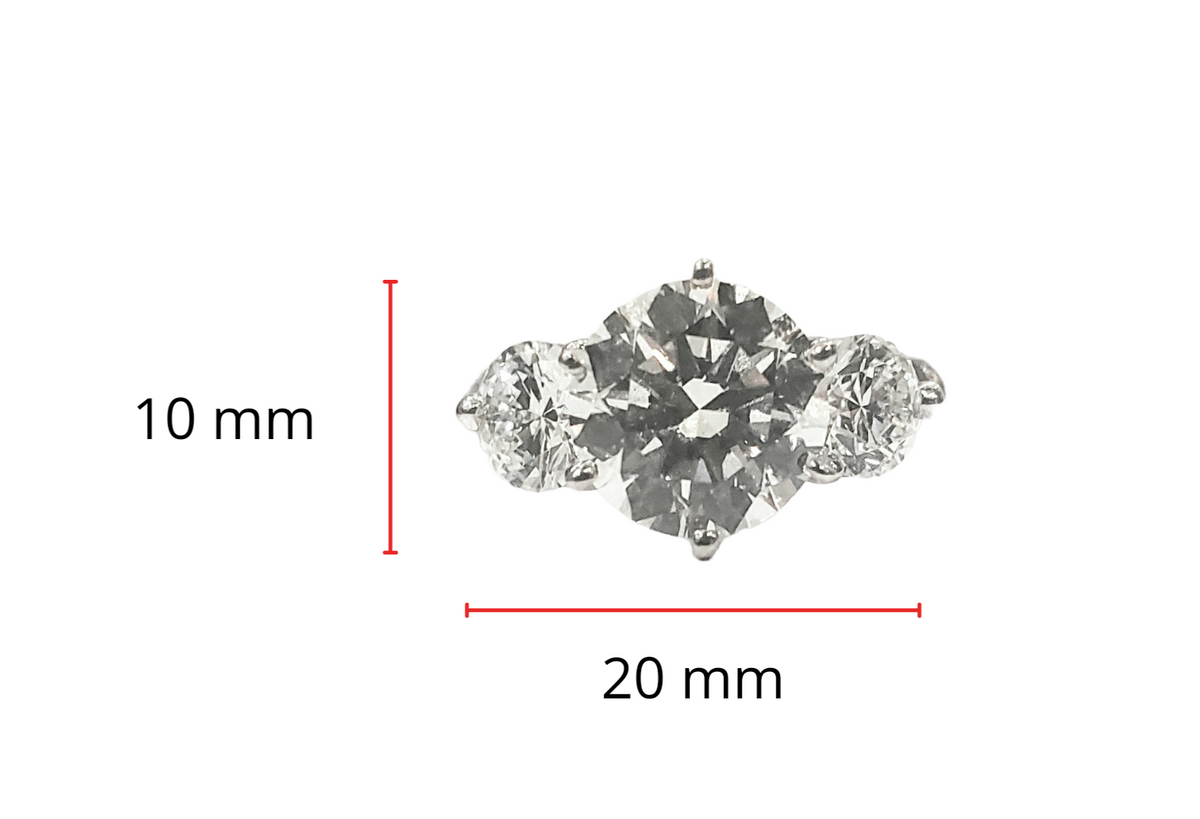 14K Gold 3.69cttw Lab Grown Round Brilliant Cut Diamond Ring