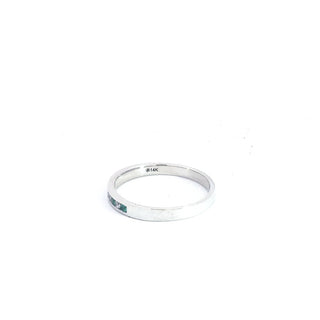 Anillo de diamantes y zafiro en oro amarillo de 14 quilates - Talla 6