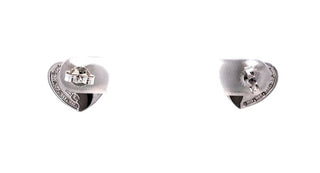 Pendientes de corazón de diamantes de plata de ley de 0,07 quilates