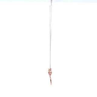 Colgante de corazón/infinito con diamantes de 0,04 quilates en oro rosa de 10 quilates, 18"
