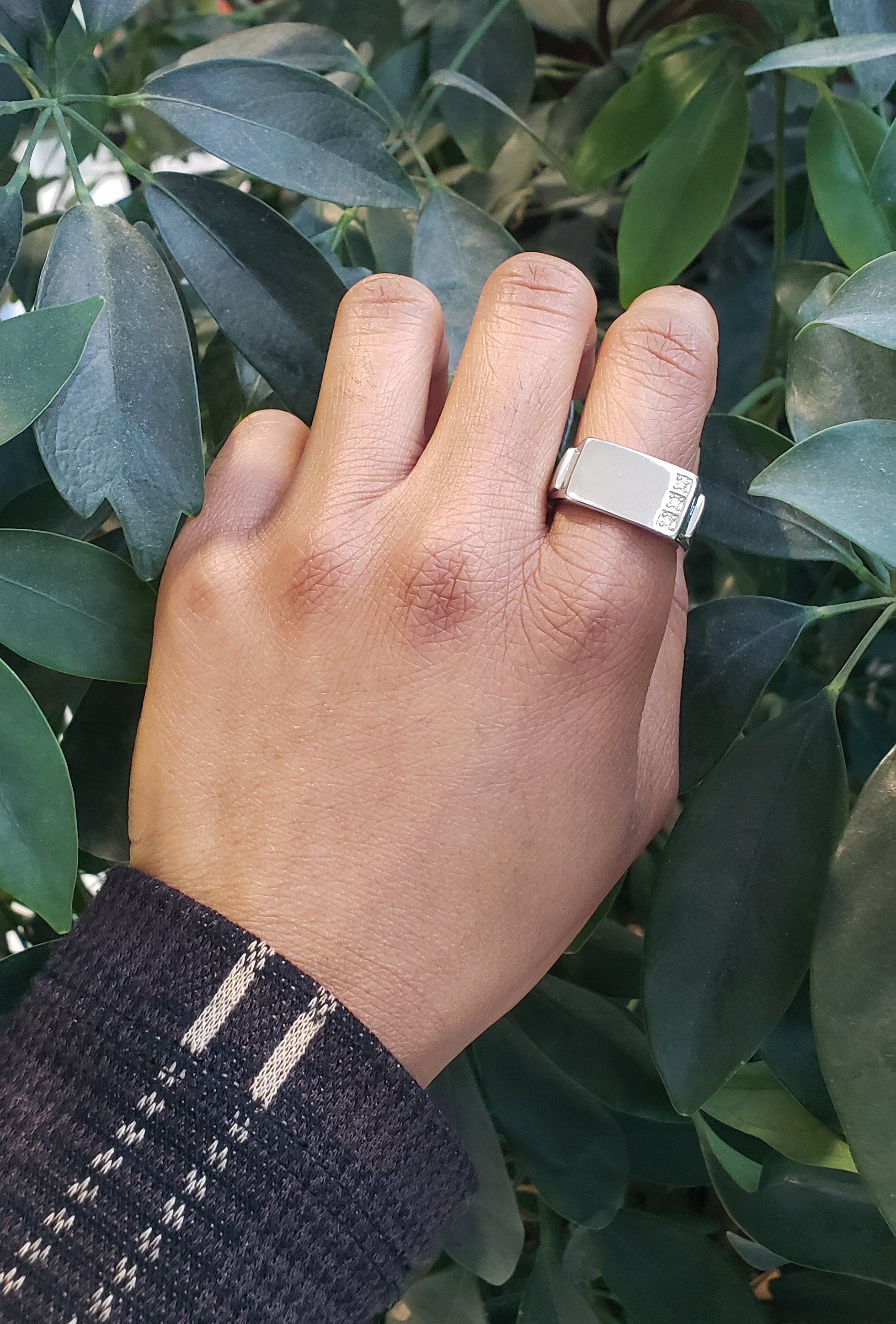 Silver 925 High Polish Cubic Zirconia Engravable Ring