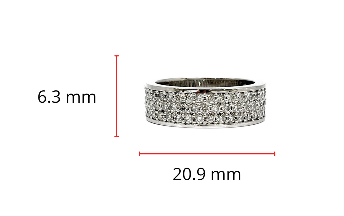 14K White Gold 1.20cttw Diamond Ring, size 6.25