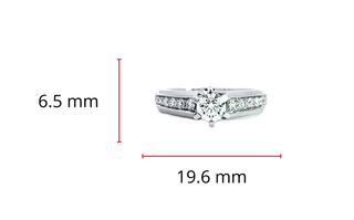 14K White Gold 0.71cttw Round Brilliant Cut Diamond Engagement Ring
