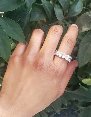 14K White Gold 3.50cttw Lab Grown Oval Cut Diamond Engagement / Anniversary Ring - Size 7