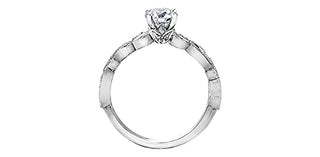 18K White Gold 0.50cttw Canadian Diamond Engagement Ring