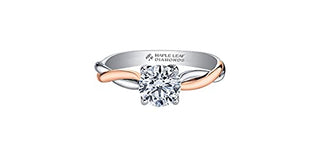 18K White & Rose Gold 0.60cttw Canadian Diamond Engagement Ring