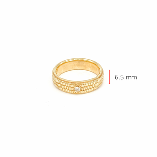 Anillo de diamantes canadienses para caballero de oro amarillo de 14 quilates de 0,07 quilates, talla 10