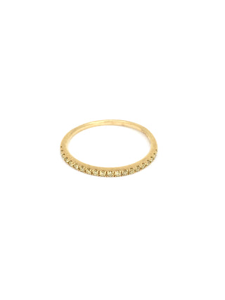 Anillo de oro amarillo de 14 quilates con diamantes amarillos de 0,15 quilates, talla 6,5