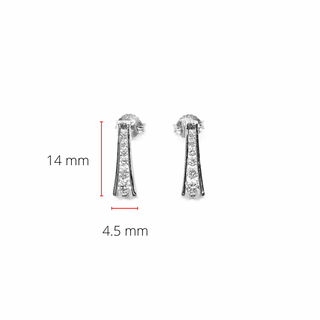 Pendientes colgantes o colgantes de diamantes de 0,32 quilates en oro blanco de 10 quilates