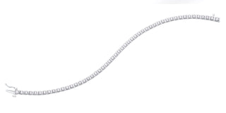 Brazalete de tenis con diamantes de 2,00 quilates en oro blanco de 10 quilates, 7"