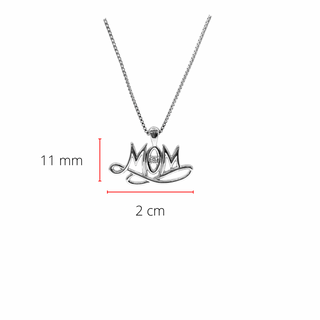 Colgante "Mamá" de diamante canadiense de plata de ley de 0,024 quilates, 18"
